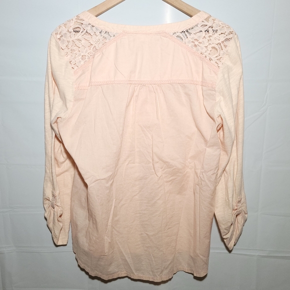 💥BOGO💥 Meadow Rue by Anthropologie, women's crochet accent top, size XL - Picture 3 of 6